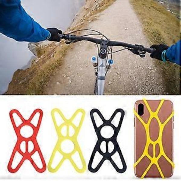 Motorcykel Silikon Telefonholder til Mountain Road Bike Styr Montering (Sort)