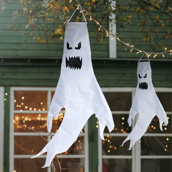 Halloween Dekorativ Trykt LED Lysstreng Spøkelsesanheng 1stk-w