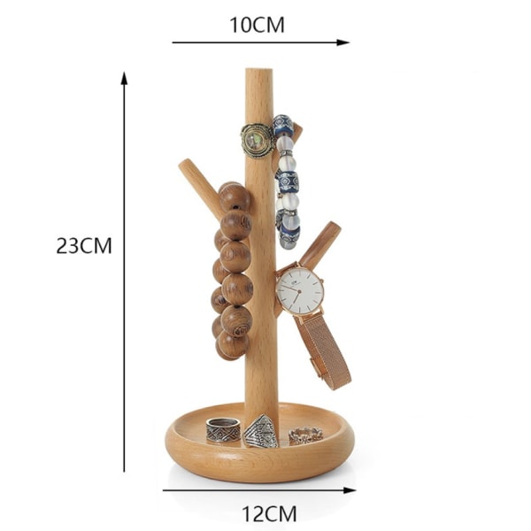 Trä smycken display stativ smycken bitar display