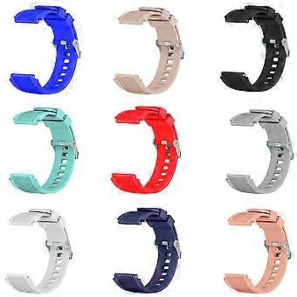 20mm 22mm Silikoni Metallisolki Kellon Ranneke Yhteensopiva Samsung Gear S4 S3 2 S380:n kanssa (20mm Laivastonsininen)
