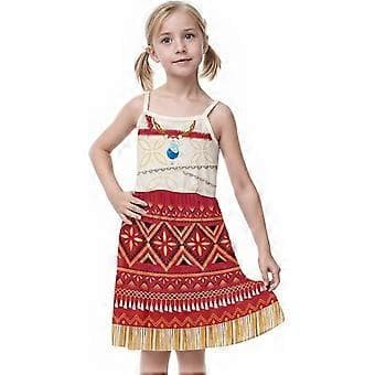 Moana 2 Cosplay Kostym Maskeradklänning för Flickor Kvinnor (110cm D)