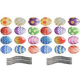 2 set påskdekorationer Reflekterande Magneter Bildekal Påsk Element Magnetiska Bildekaler