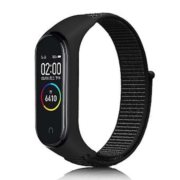 Nylonvævet Urrem Til Xiaomi Mi Band 7 Til Xiaomi Mi Band 7 (Solid Sort)