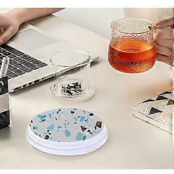 Silikoneform til coasterbase, rund form, DIY UV epoxy resin støbeforme, boligdekorationer, håndlavede håndværk, gipsforme (MD3490 2)