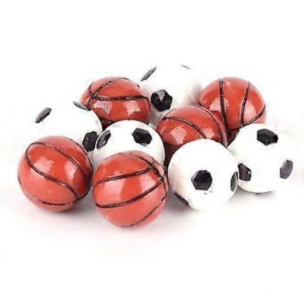 10 st 1:12 Dockhus Boll Modell Miniatyr Harts Fotboll Basketboll Leksaker för Dockhus Dekoration