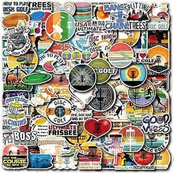 Disc Golf Stickers Fysiske Dekaler DIY 100 Stk Sjove Sticlers til Dekoration af Vandflaske Vandtæt Vinyl Dekoration Skateboard Laptop Telefonetui Holdbar