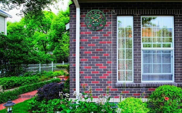 Ulkoseinäkello, 30 cm vedenpitävä puutarhakell, retro-koristekello