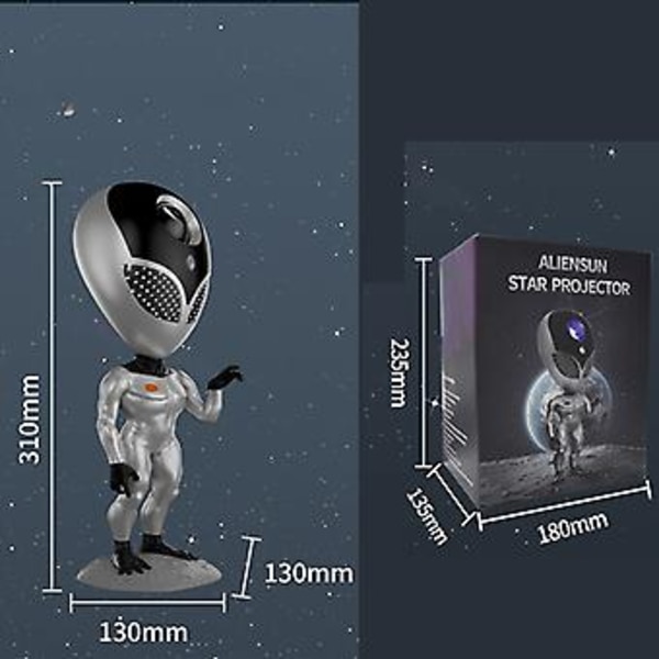 YHD001 Alien Stjerneprojektionslys Atmosfærisk Natlys