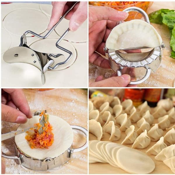 Ravioli Maker og Ravioli Cutter, 7-delt sett med rustfrie stålformer