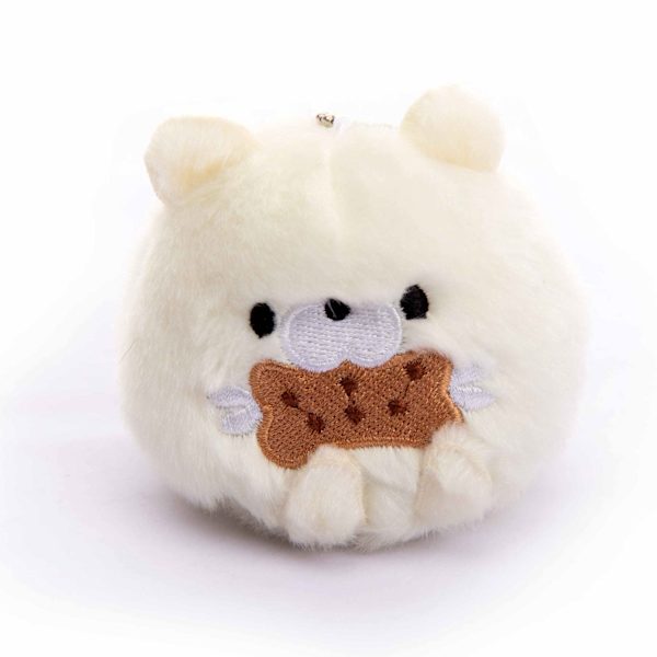 Plush nøglering (8x8x7cm mælkehvid)