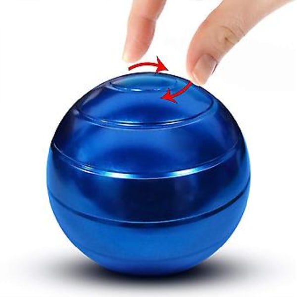 JUSCH Kinetisk Skrivebordslegetøj, Fuld Krops Optisk Illusion Fidget Spinner Bold, Gave til Mænd, Kvinder, Børn Størrelse 2,1\", Blå