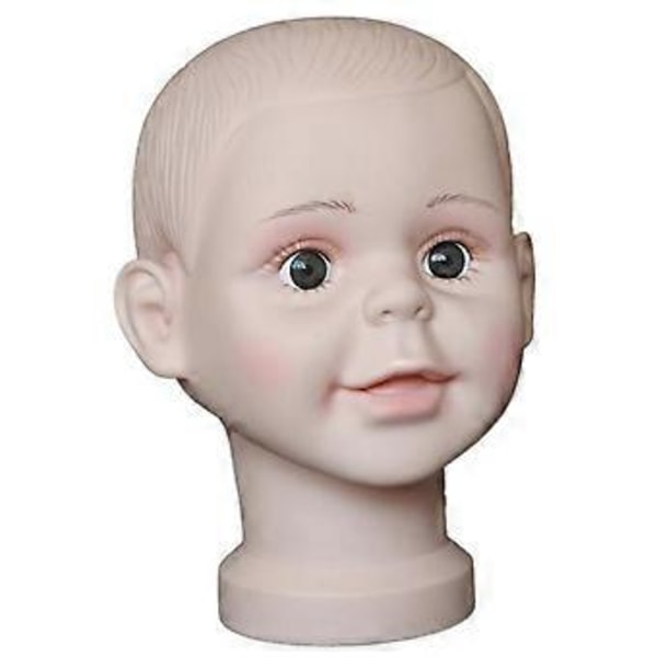 PVC Børne Hoved Mannequin Model Parykker Hat Briller Tørklæde Display Stand S(M)