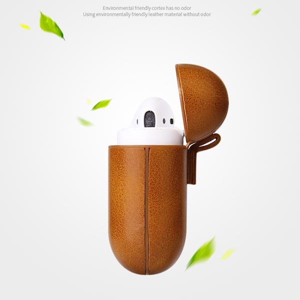 AirPods2 -kotelo, suojakotelo Apple Airpod 2 & 1:lle (Ruskea)