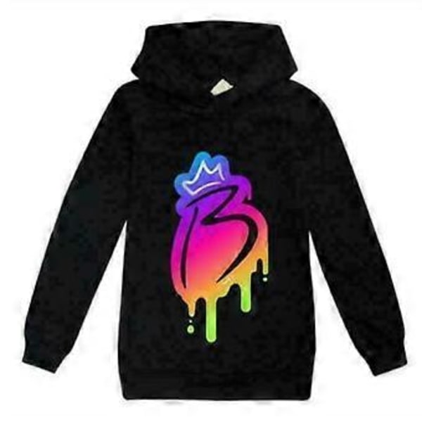 Børne Brianna's Merch Hættetrøjer Drenge Piger Casual Langærmet Hættetrøje Toppe 7-14 År -NMAOV(11-12 År Sort)