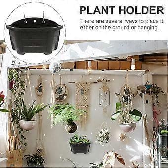 2 Set Hängande Blomkruka Vägg Hängande Blomhink Blomkruka med Krokar