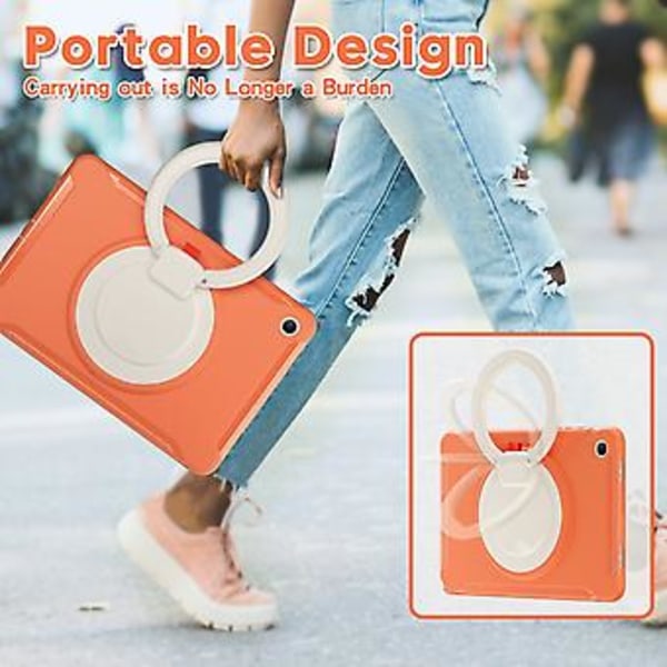 TPU + PC Skyddande Tabletfodral För Samsung Galaxy Tab A9+ (Levande Korall)