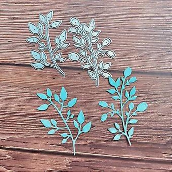 1 Sæt Blomst og Blade Metal Skæreforme Prægningsskabelon DIY Scrapbooking Hilsenskortfremstilling Album Skabelonforme Skær Form Dekoration Håndværk