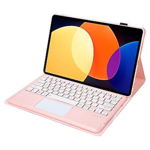 Tangentbordfodral i läder för surfplatta A0N10-A (Rosa)