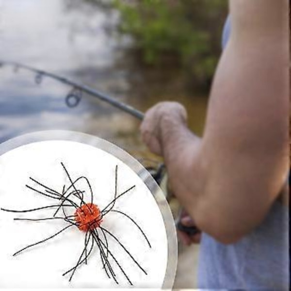 Bløde agn til fiskeri Terninge-stil Skørt Gummi Blød Agn Livagtigt Knurhårsdesign Knurhårsdesign til Ørred Basfiskeri (Gul)