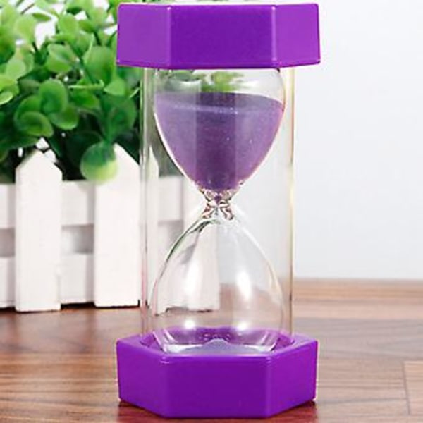 5/10/15/20/30min Timglas Sandglas Ägg Kök Timer Tillbehör Barnspel Present (20 minuter Lila)