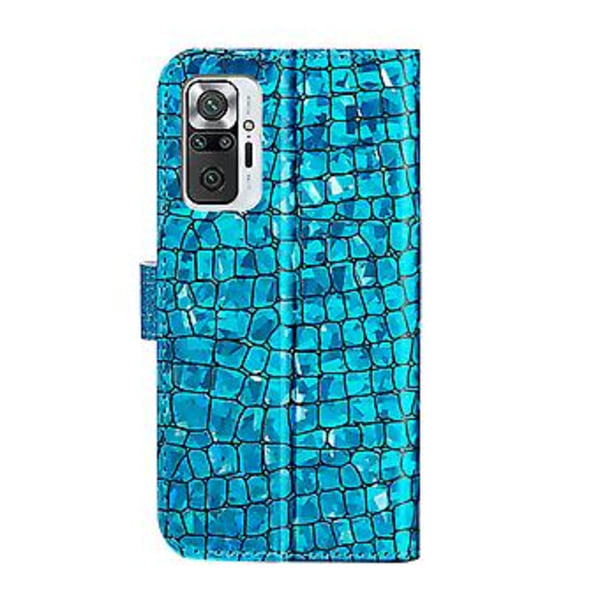 Läderfodral för Xiaomi Redmi Note 10 Pro (Blå)