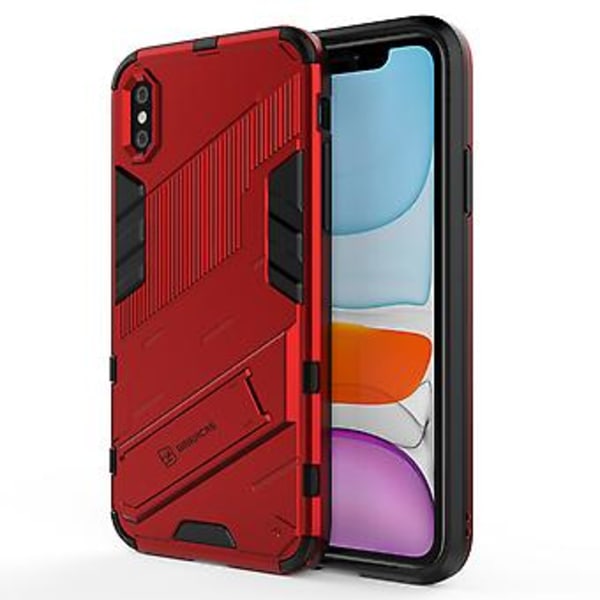 PC + TPU støtsikker etui for iPhone X / XS (Rød)