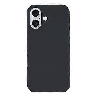 Kompatibelt skal för iPhone 16, solid silikon, stöttåligt mobilskal (Svart)