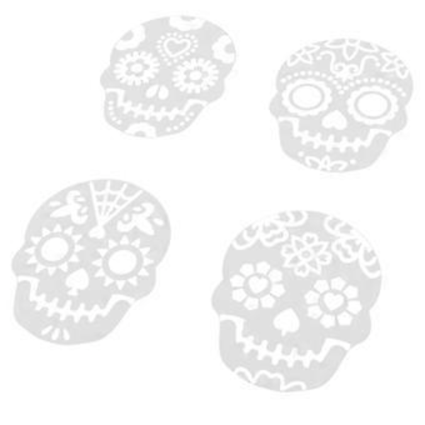 8 kpl Halloween-teemaisen kallokuvioisia kakkujen suihkumuotoja, kakkujen stensilit, sokerikuorrutteen mallit