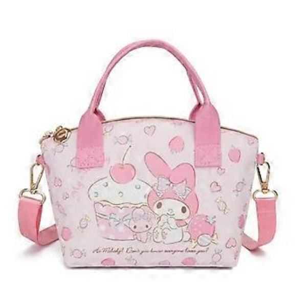 Tecknad barnläder kosmetikaväska crossbody väska axelväska liten väska (Melody)