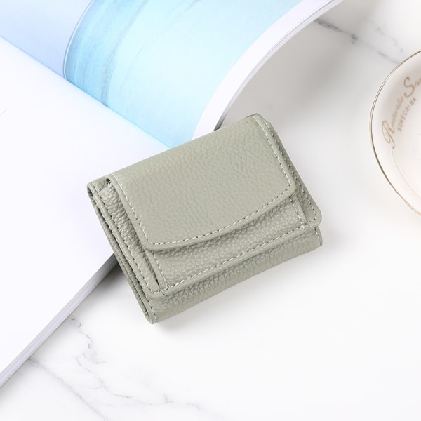 Dam Läder Plånbok RFID Blockering Bifold Handväska Damkort Hållare