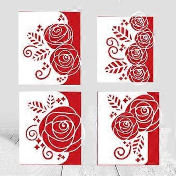 Roseblomst Metal Skæreforme Stencil DIY Scrapbooking Album Papirkort Skabelon Form Prægning Håndværk Dekoration (MH372)