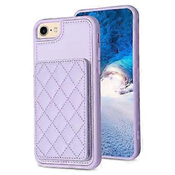BF25 TPU-fodral med PU-läderbeläggning för iPhone 6/6s/7/8, med kortfack och stativ (Stil E)