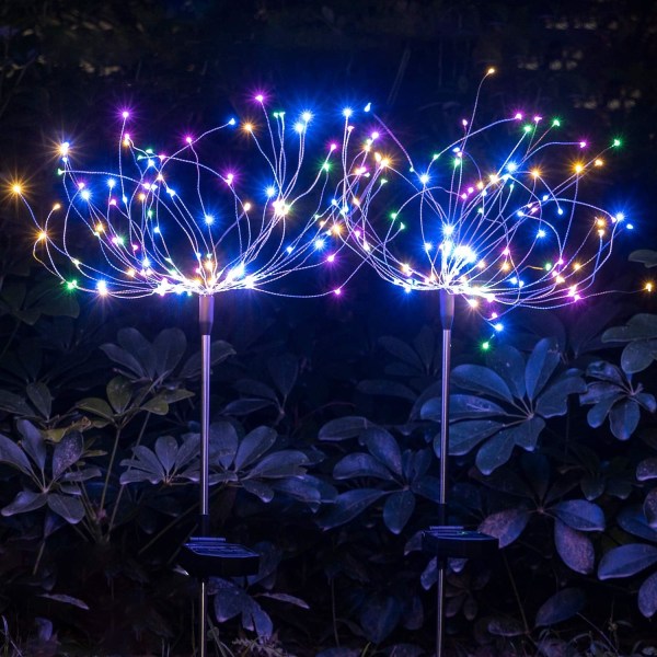 2-pack utomhussolljus Starburst trädgårdslampor 120 LED solar