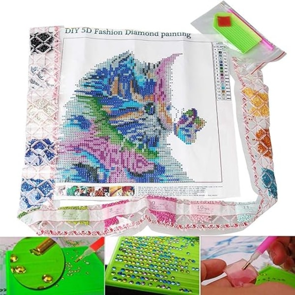 5D Diamantmaleri Kat DIY Kits Håndlavet Strass Limning Bro