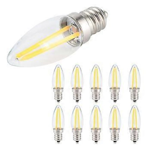 10 kpl E12 pitkä filamentti pienet LED-lamput himmennettävä lamppu 1,5 W AC110V kodin valaistukseen