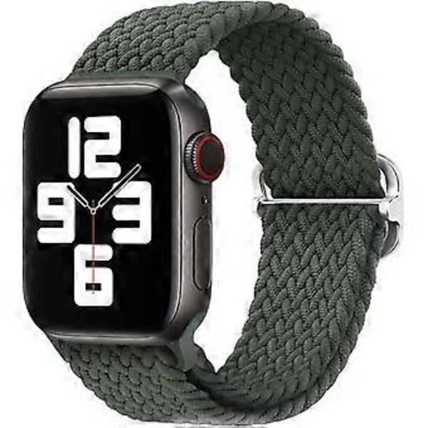 Strækbare Nylon Solo Loop Bands Kompatibel med Apple Watch Band 41mm 40mm 38mm til Kvinder Mænd, Justerbar Elastisk Flettet Rem Sport Håndledsremme til iW