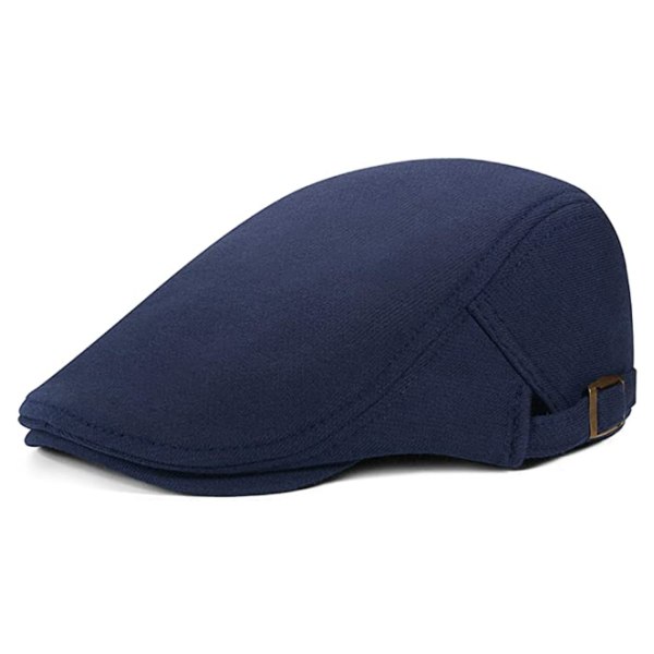 Peaked Cap Herre Flat Cap Sort Kørsel Cabbie Jagt Flat Cap Newsboy Cap, Bomuld Blå