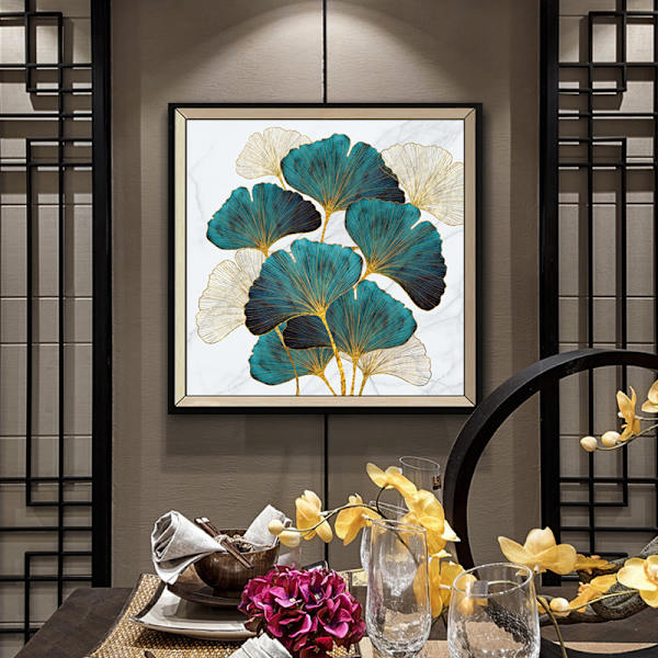 30 x 40 cm, Ginkgo biloba timanttimaalaus Broderie Diamant Pei