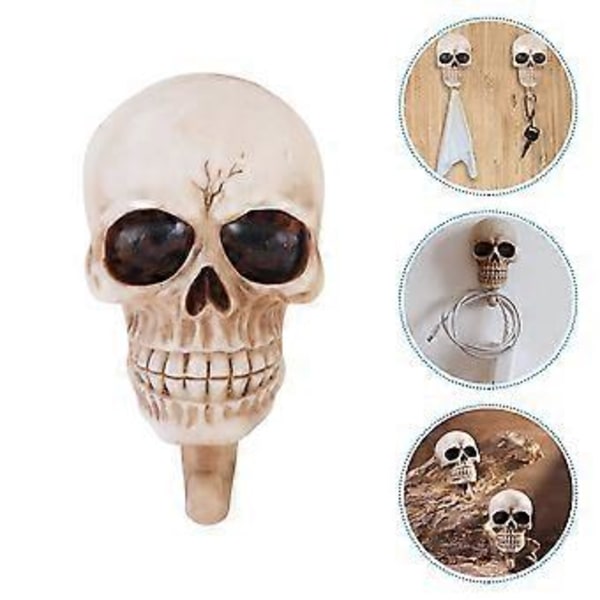 Luova Halloween Pääkallo Design Seinäkoukku Seinään Kiinnitettävä Avaimenpidike Vaatekoukku