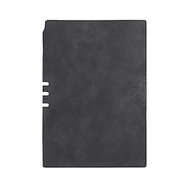 PU Læder A5 Notesbog Notesblok Dagbog Business Journal Planner Agenda Organizer (Mørkegrå)