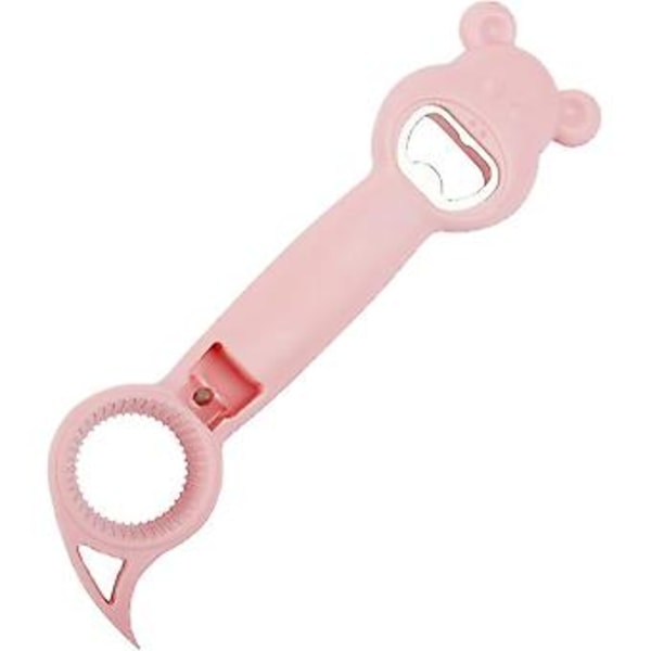 1 stk. rustfritt stål bjørn åpner Multifunksjon Kjøkkenverktøy (blå)(rosa)