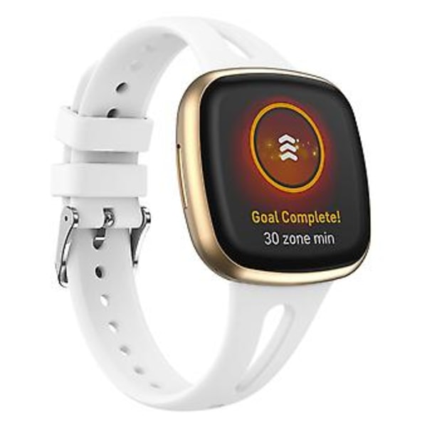 Til Fitbit Versa 3 / 4 Silikon Urrem S (Hvid)