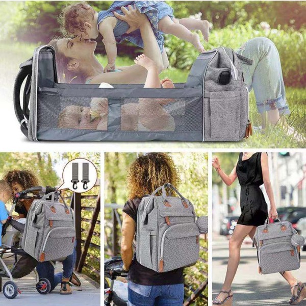 Mommy Bag Ny Foldbar Seng Mommy Bag Multifunktionel Rygsæk Momm