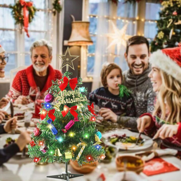 50cm Kunstig juletre, Mini juletre med fe lys