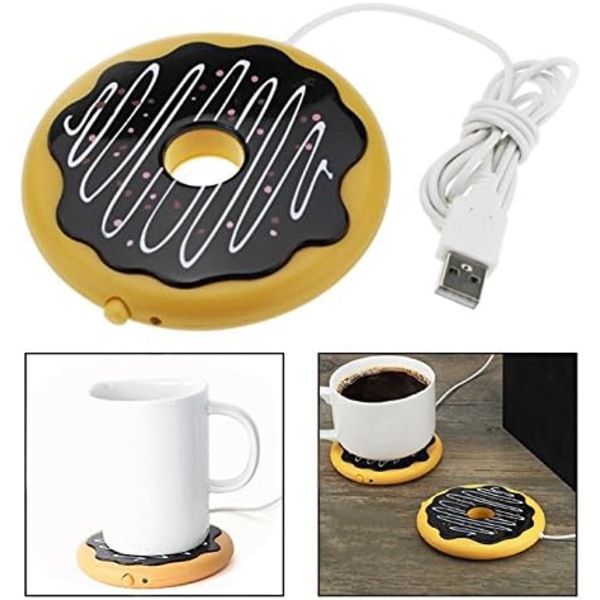 Varme drikkeunderlag, Donut-formet USB-kopmåtte til kaffe og te