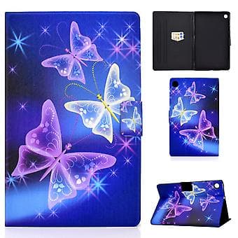 Læder Tablet Etui Til Samsung Galaxy Tab A9+ (Stjerneklar Himmel Sommerfugl)