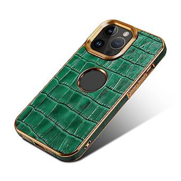 Denior Krokodillikuvioinen PU-kotelo iPhone 14 Plus:lle (Vihreä)