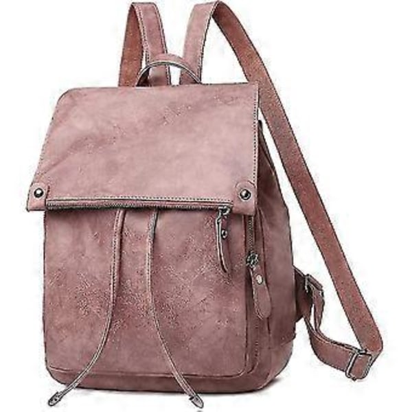 Rygsæk Vandtæt Tyverisikret Letvægts Pu Mode Læder Nylon Rygsæk (pink)