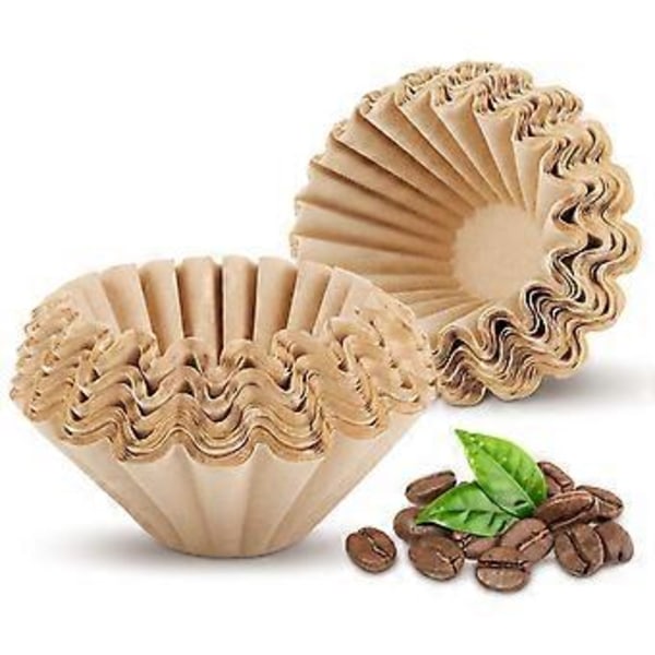 Bruna Kaffefilter för Korg 100-Pack - Kompatibla med 1-4 Koppars Bryggare