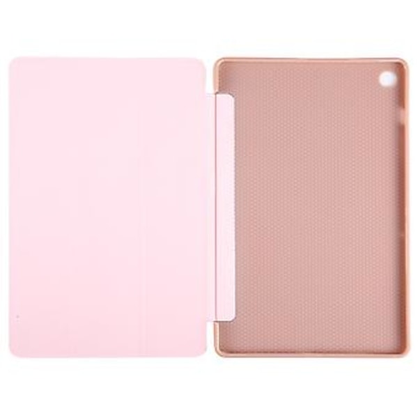 Tri-fold lærtablettveske for Samsung Galaxy Tab A9+ (Rosegull)